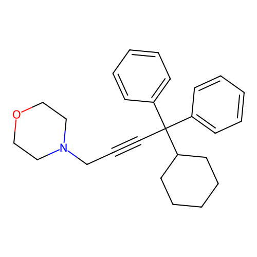 4-(4-Cyclohexyl-4,4-diphenylbut-2-yn-1-yl)morpholine structure