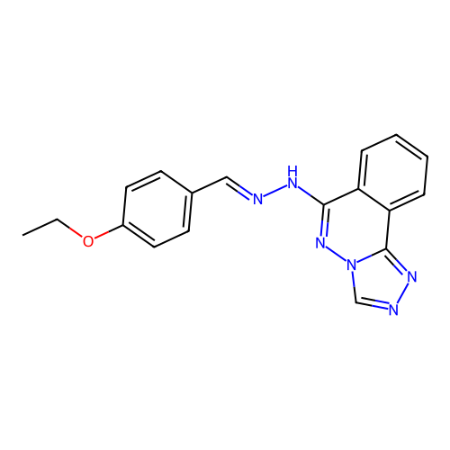 (E)-6-(2-(4-ethoxybenzylidene)hydrazinyl)-[1,2,4]triazolo[3,4-a]phthalazine structure