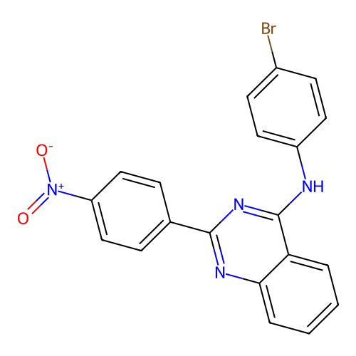 N-(4-bromophenyl)-2-(4-nitrophenyl)quinazolin-4-amine structure