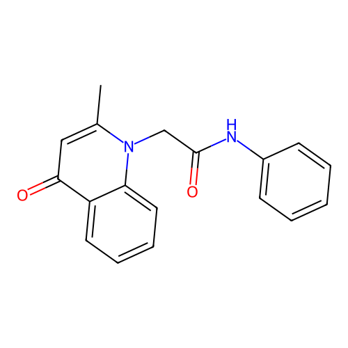 2-(2-methyl-4-oxoquinolin-1(4H)-yl)-N-phenylacetamide structure