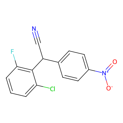 (2-Chloro-6-fluorophenyl)(4-nitrophenyl)acetonitrile structure