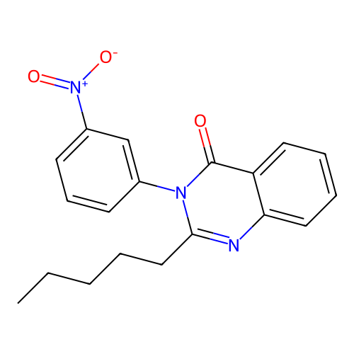 3-(3-nitrophenyl)-2-pentylquinazolin-4(3H)-one structure