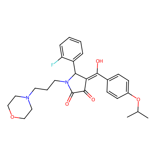 5-(2-fluorophenyl)-3-hydroxy-4-(4-isopropoxybenzoyl)-1-(3-morpholinopropyl)-1H-pyrrol-2(5H)-one structure