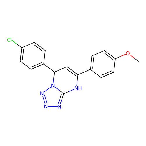 7-(4-Chlorophenyl)-5-(4-methoxyphenyl)-4,7-dihydrotetrazolo[1,5-a]pyrimidine structure