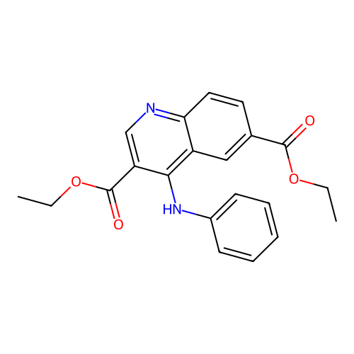 Diethyl 4-(phenylamino)quinoline-3,6-dicarboxylate structure