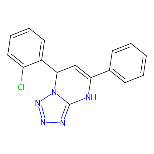 7-(2-Chlorophenyl)-5-phenyl-3,7-dihydrotetrazolo[1,5-a]pyrimidine structure