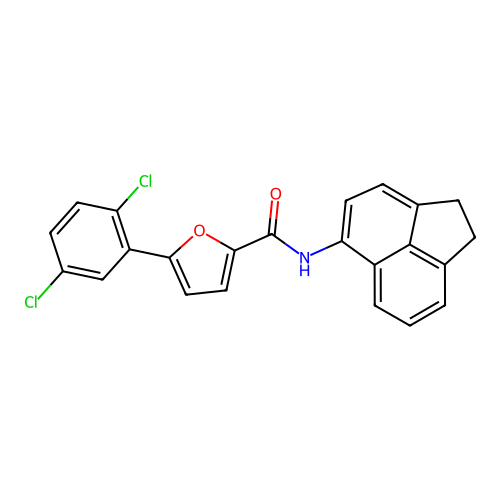 5-(2,5-dichlorophenyl)-N-(1,2-dihydroacenaphthylen-5-yl)furan-2-carboxamide structure