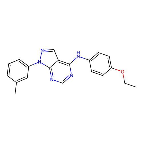 N-(4-ethoxyphenyl)-1-(3-methylphenyl)-1H-pyrazolo[3,4-d]pyrimidin-4-amine structure