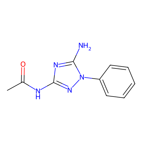 N-(5-amino-1-phenyl-1H-1,2,4-triazol-3-yl)acetamide structure