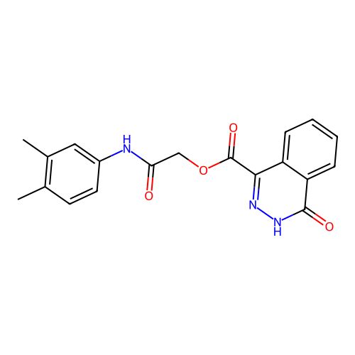 2-[(3,4-Dimethylphenyl)amino]-2-oxoethyl 3,4-dihydro-4-oxo-1-phthalazinecarboxylate structure