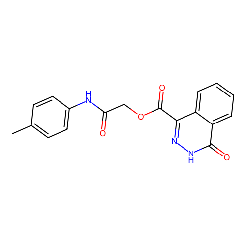 [2-(4-methylanilino)-2-oxoethyl] 4-oxo-3H-phthalazine-1-carboxylate structure