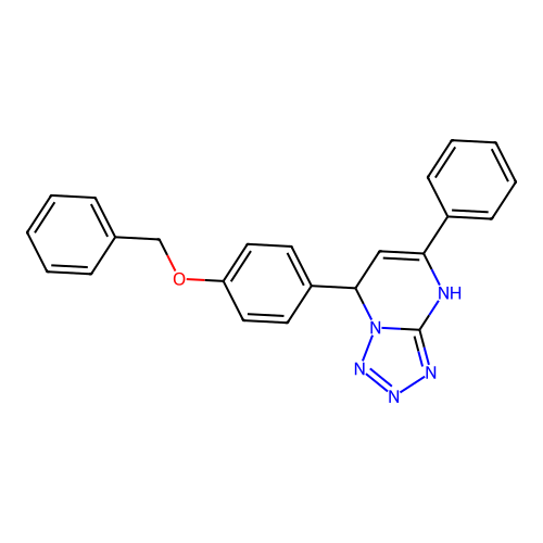 7-(4-(Benzyloxy)phenyl)-5-phenyl-4,7-dihydrotetrazolo[1,5-a]pyrimidine structure