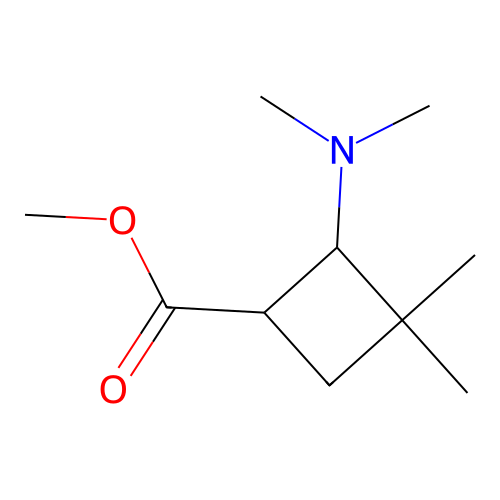 Methyl 3,3-dimethyl-2-dimethylaminocyclobutanecarboxylate structure