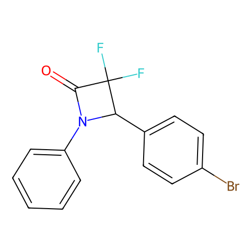 4-(4-Bromophenyl)-3,3-difluoro-1-phenylazetidin-2-one structure