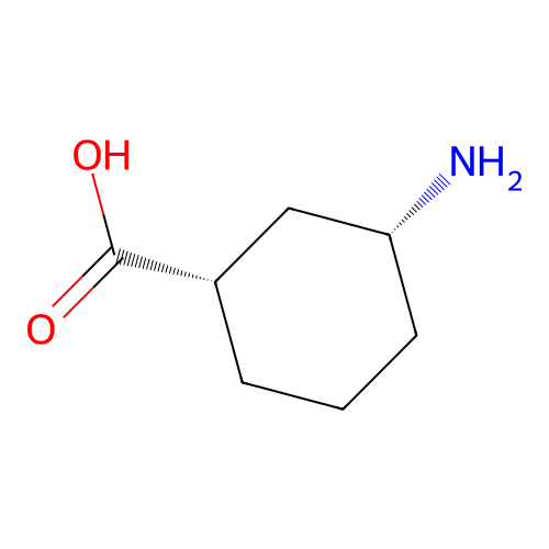 rac-(1R,3S)-3-aminocyclohexane-1-carboxylic acid structure