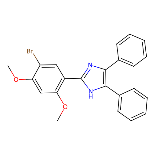 2-(5-bromo-2,4-dimethoxyphenyl)-4,5-diphenyl-1H-imidazole structure