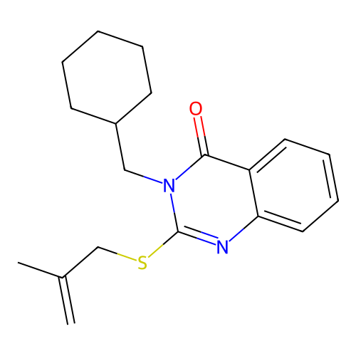 3-(cyclohexylmethyl)-2-[(2-methylprop-2-en-1-yl)sulfanyl]quinazolin-4(3H)-one structure