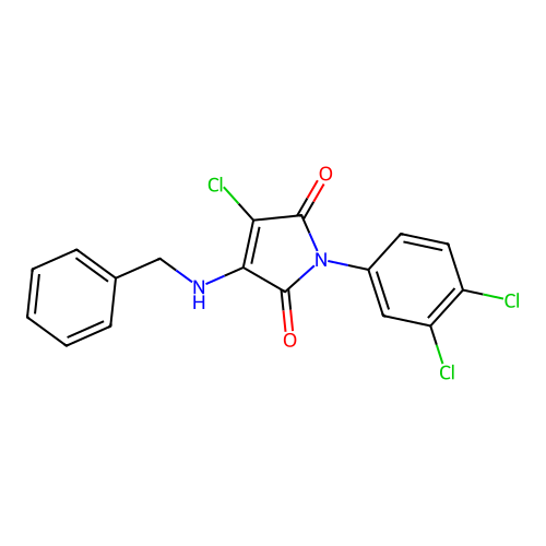 3-(Benzylamino)-4-chloro-1-(3,4-dichlorophenyl)pyrrole-2,5-dione structure