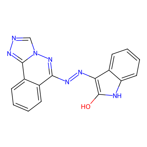 3-[2-([1,2,4]triazolo[3,4-a]phthalazin-6-yl)hydrazinyl]indol-2-one structure