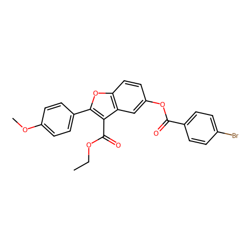 3-(Ethoxycarbonyl)-2-(4-methoxyphenyl)benzo[b]furan-5-yl 4-bromobenzoate structure