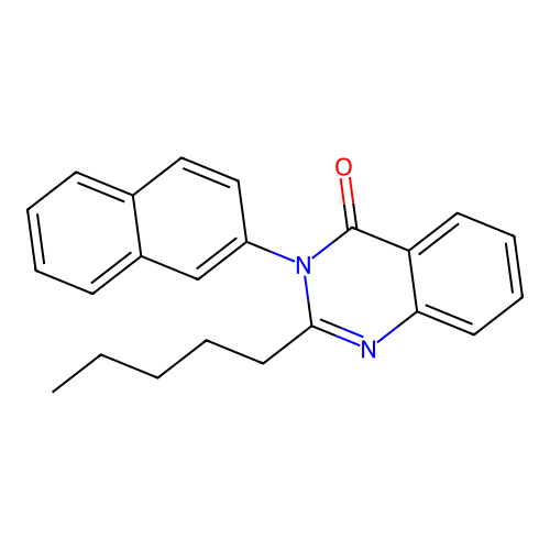 3-(naphthalen-2-yl)-2-pentylquinazolin-4(3H)-one structure