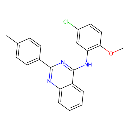 N-(5-chloro-2-methoxyphenyl)-2-(4-methylphenyl)quinazolin-4-amine structure