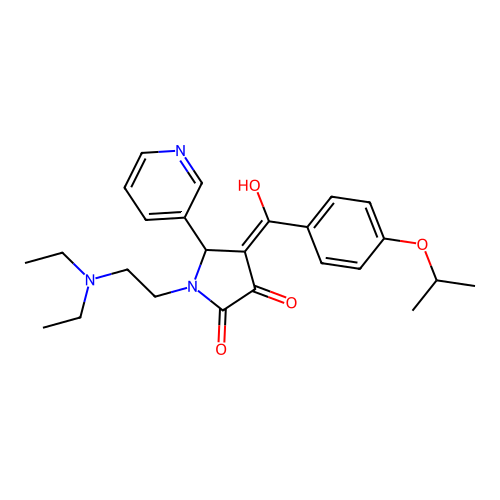 1-(2-(diethylamino)ethyl)-3-hydroxy-4-(4-isopropoxybenzoyl)-5-(pyridin-3-yl)-1H-pyrrol-2(5H)-one structure