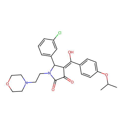 5-(3-chlorophenyl)-3-hydroxy-4-(4-isopropoxybenzoyl)-1-(2-morpholinoethyl)-1H-pyrrol-2(5H)-one structure
