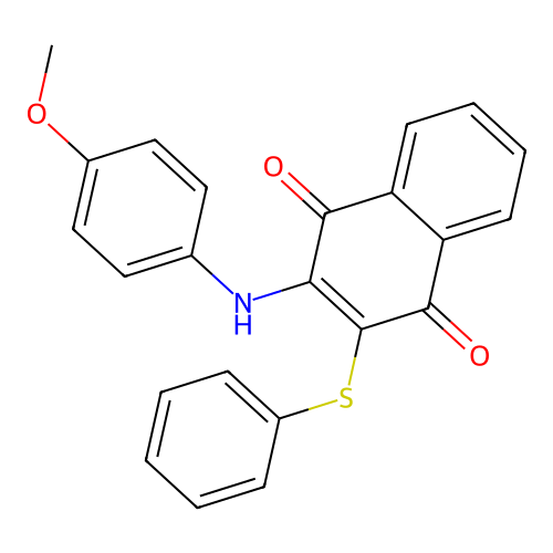 2-[(4-Methoxyphenyl)amino]-3-(phenylsulfanyl)naphthalene-1,4-dione structure