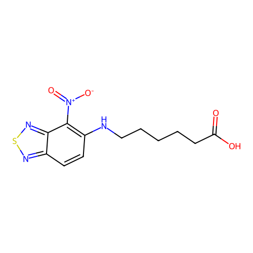 6-[(4-Nitro-2,1,3-benzothiadiazol-5-yl)amino]hexanoic acid structure