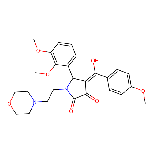 5-(2,3-dimethoxyphenyl)-3-hydroxy-4-[(4-methoxyphenyl)carbonyl]-1-[2-(morpholin-4-yl)ethyl]-1,5-dihydro-2H-pyrrol-2-one structure