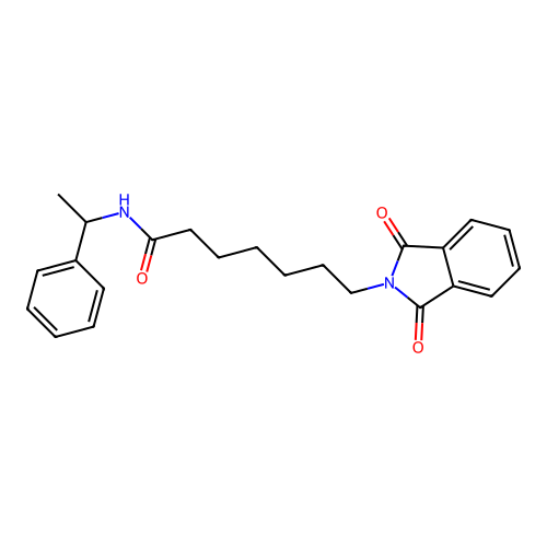 7-(1,3-dioxo-1,3-dihydro-2H-isoindol-2-yl)-N-(1-phenylethyl)heptanamide structure