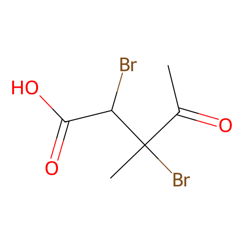 2,3-Dibromo-3-methyl-4-oxopentanoic acid structure