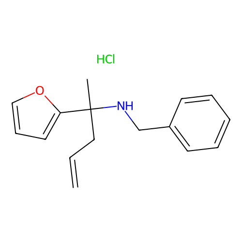Benzyl-(1-furan-2-YL-1-methyl-but-3-enyl)-amine hydrochloride structure