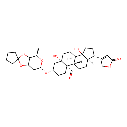 Cyclopentanohelveticosid structure