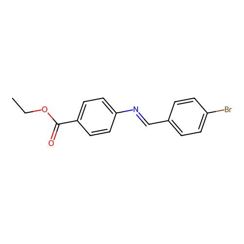 ethyl 4-{[(E)-(4-bromophenyl)methylidene]amino}benzoate structure
