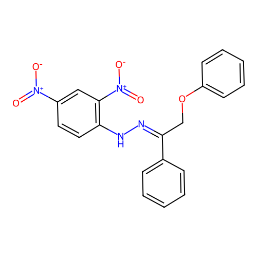 2,4-dinitro-N-[(E)-(2-phenoxy-1-phenylethylidene)amino]aniline structure