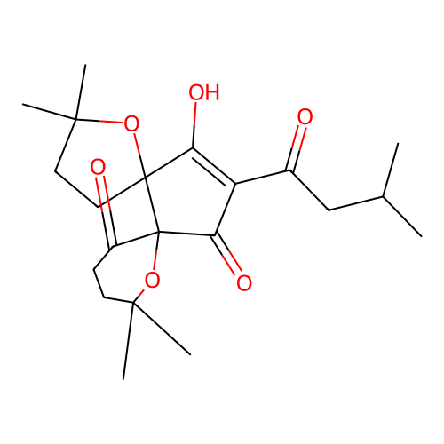 1,7-Dioxadispiro[4.0.5.3]tetradec-12-ene-11,14-dione, 12-hydroxy-2,2,8,8-tetramethyl-13-(3-methyl-1-oxobutyl)- structure