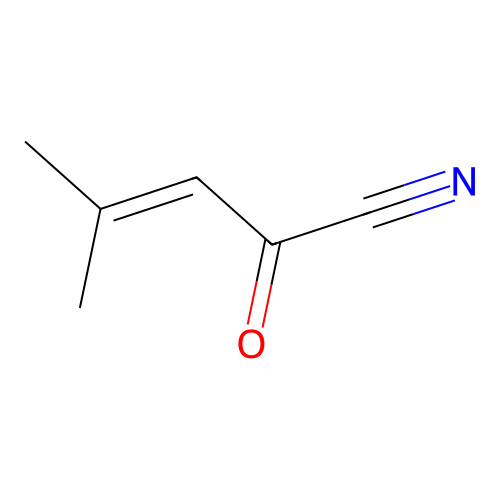 4-Methyl-2-oxopent-3-enenitrile structure
