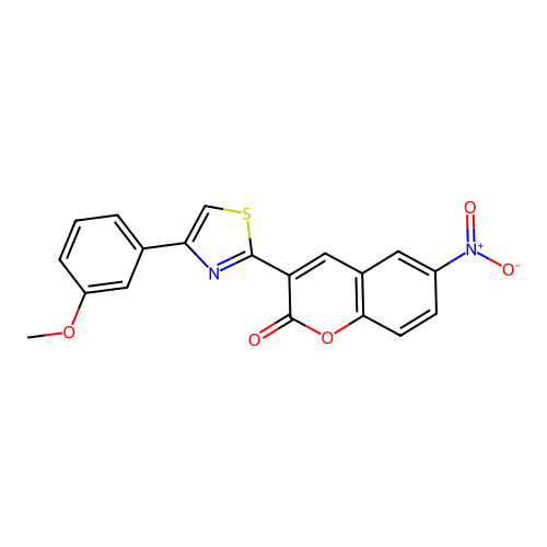 3-(4-(3-methoxyphenyl)thiazol-2-yl)-6-nitro-2H-chromen-2-one structure