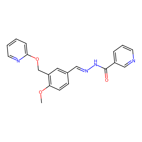 N'-(4-methoxy-3-((pyridin-2-yloxy)methyl)benzylidene)nicotinohydrazide structure