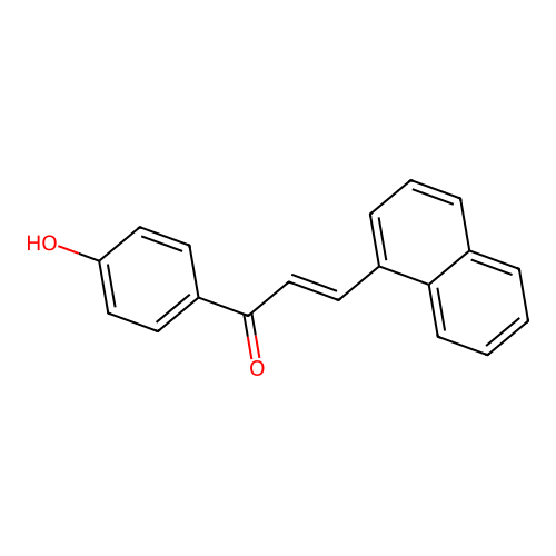 (E)-1-(4-hydroxyphenyl)-3-naphthalen-1-ylprop-2-en-1-one structure