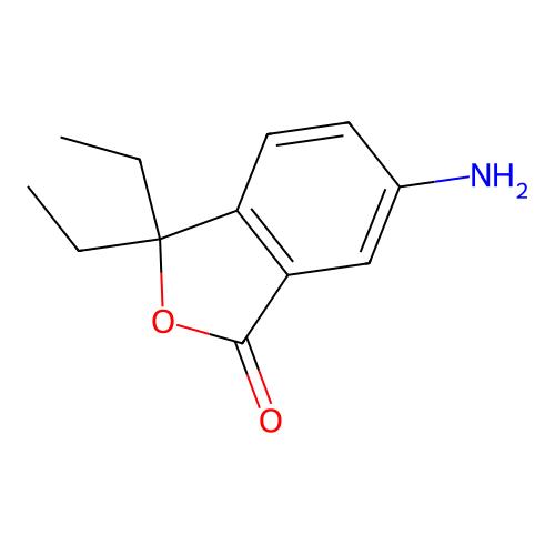 6-Amino-3,3-diethyl-1,3-dihydro-2-benzofuran-1-one structure