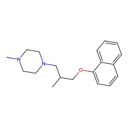1-Methyl-4-(2-methyl-3-(naphthalen-1-yloxy)propyl)piperazine structure