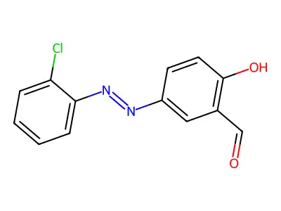 Benzaldehyde, 5-[(2-chlorophenyl)azo]-2-hydroxy- structure