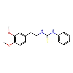 Thiourea, N-(2-(3,4-dimethoxyphenyl)ethyl)-N-phenyl- structure