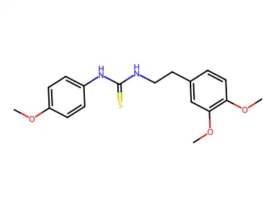 1-[2-(3,4-Dimethoxyphenyl)ethyl]-3-(4-methoxyphenyl)thiourea structure