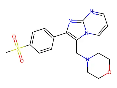 Imidazo(1,2-a)pyrimidine, 2-(p-methylsulfonylphenyl)-3-(morpholinomethyl)- structure