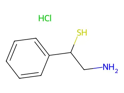 Benzenemethanethiol, alpha-(aminomethyl)-, hydrochloride structure