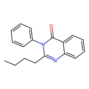 2-Butyl-3-phenylquinazolin-4-one structure